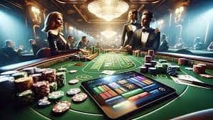 Meja Dadu Online dealer langsung betnesia dengan dadu dalam wadah khusus dan hasil real-time di layar